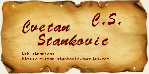Cvetan Stanković vizit kartica